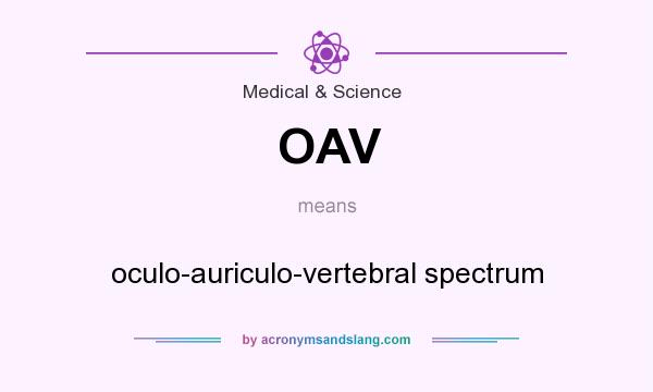 What does OAV mean? It stands for oculo-auriculo-vertebral spectrum