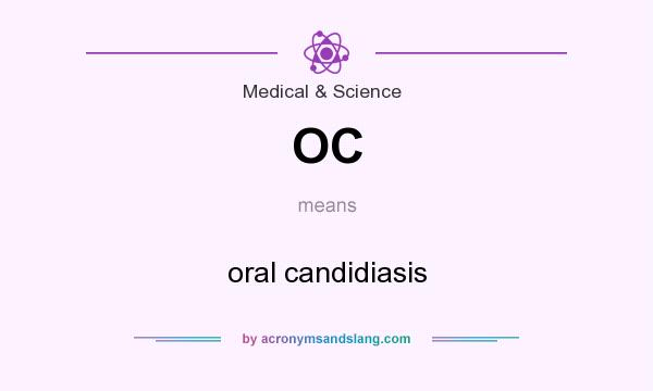 What does OC mean? It stands for oral candidiasis