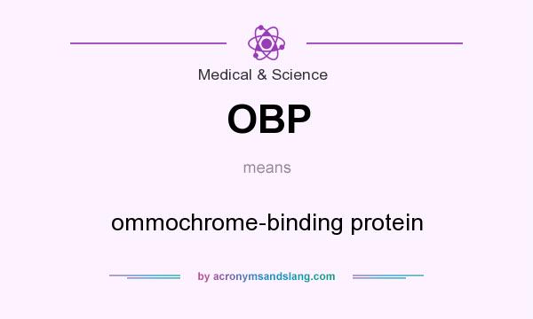 What does OBP mean? It stands for ommochrome-binding protein