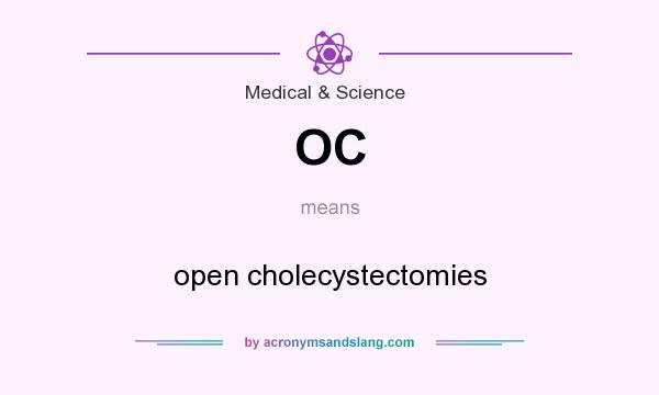 What does OC mean? It stands for open cholecystectomies