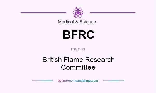 What does BFRC mean? It stands for British Flame Research Committee