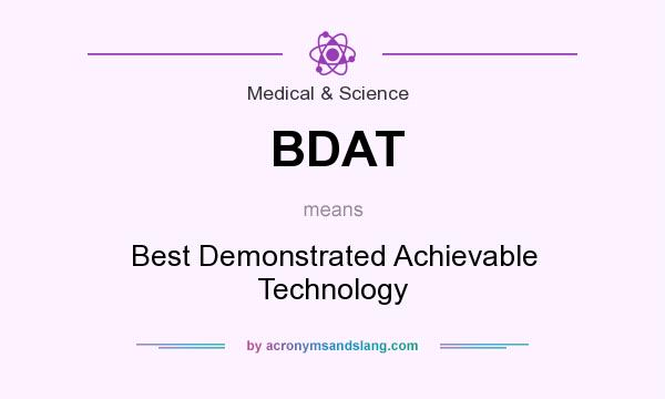 What does BDAT mean? It stands for Best Demonstrated Achievable Technology