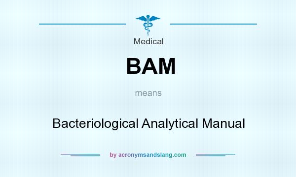 What does BAM mean? It stands for Bacteriological Analytical Manual