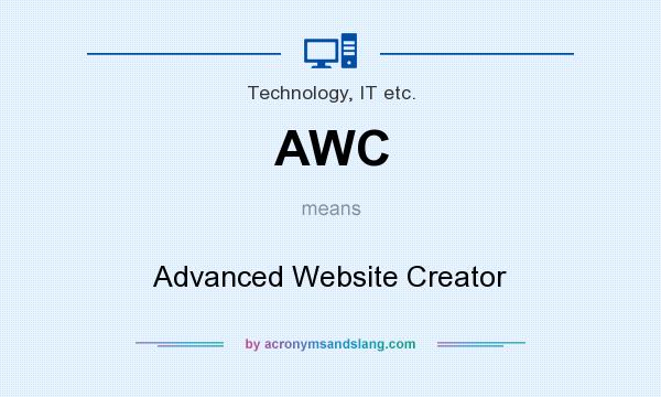 What does AWC mean? It stands for Advanced Website Creator