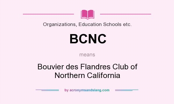 What does BCNC mean? It stands for Bouvier des Flandres Club of Northern California