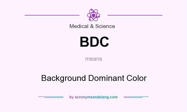 What does BDC mean? It stands for Background Dominant Color
