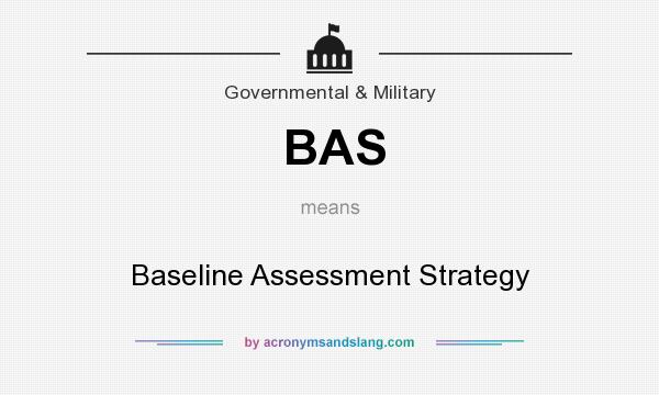 What does BAS mean? It stands for Baseline Assessment Strategy