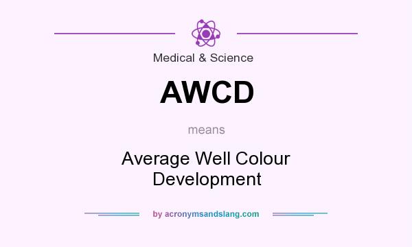 What does AWCD mean? It stands for Average Well Colour Development