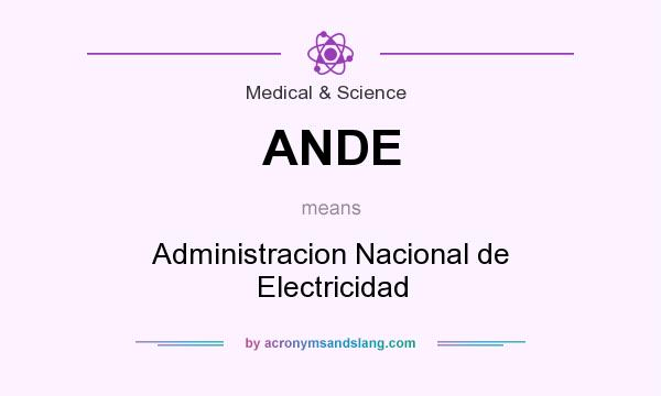 What does ANDE mean? It stands for Administracion Nacional de Electricidad