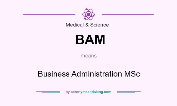 What does BAM mean? It stands for Business Administration MSc