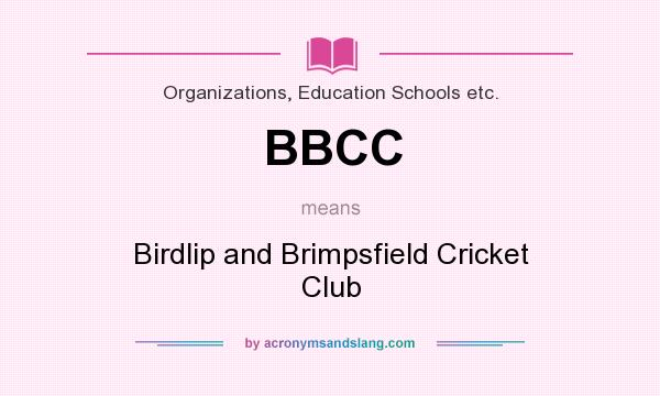 What does BBCC mean? It stands for Birdlip and Brimpsfield Cricket Club