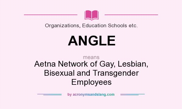 What does ANGLE mean? It stands for Aetna Network of Gay, Lesbian, Bisexual and Transgender Employees