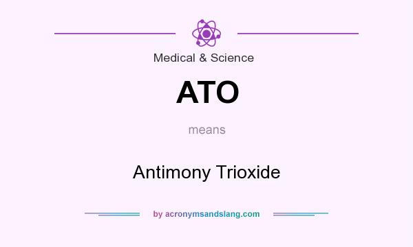 What does ATO mean? It stands for Antimony Trioxide