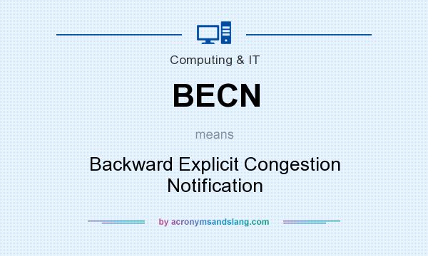 What does BECN mean? It stands for Backward Explicit Congestion Notification