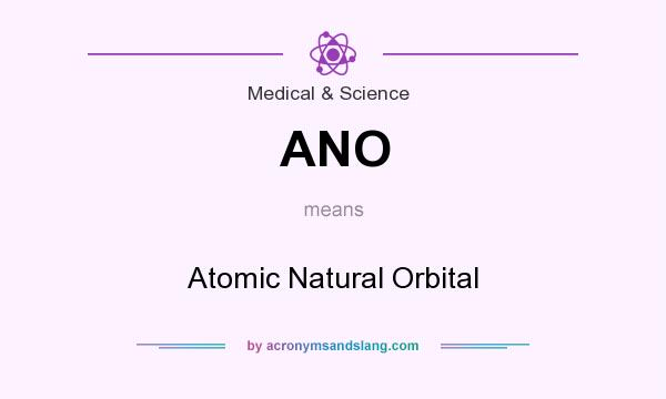 What does ANO mean? It stands for Atomic Natural Orbital