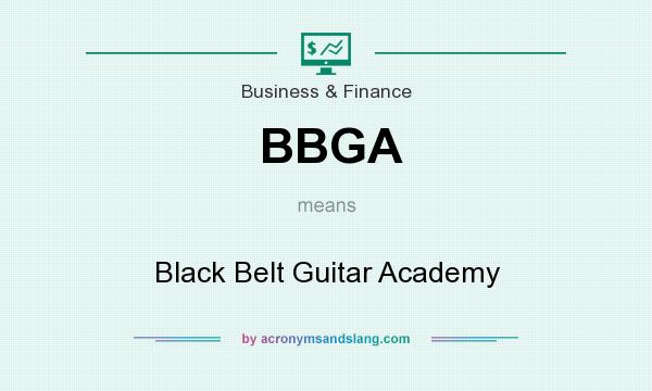 What does BBGA mean? It stands for Black Belt Guitar Academy