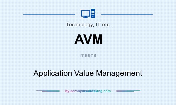 What does AVM mean? It stands for Application Value Management