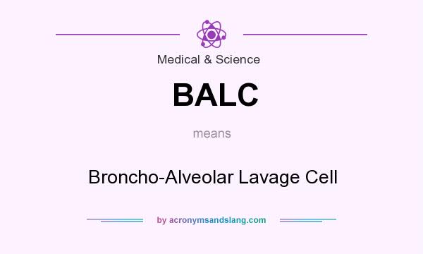 What does BALC mean? It stands for Broncho-Alveolar Lavage Cell