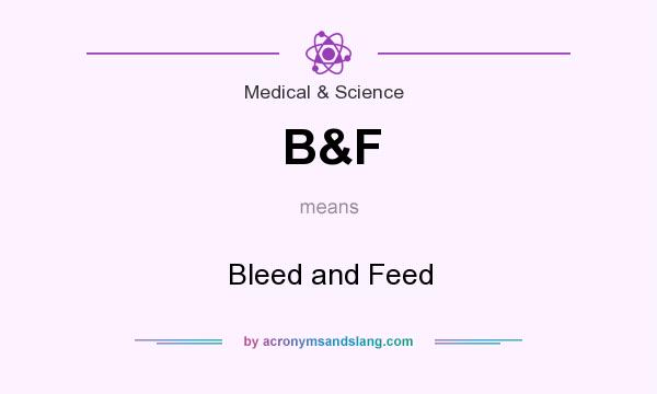 What does B&F mean? It stands for Bleed and Feed
