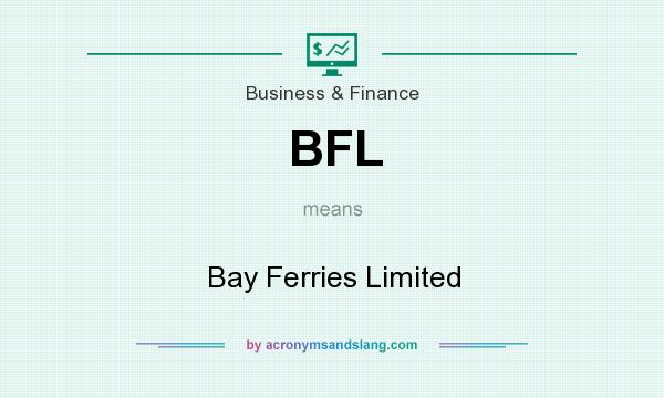 What does BFL mean? It stands for Bay Ferries Limited