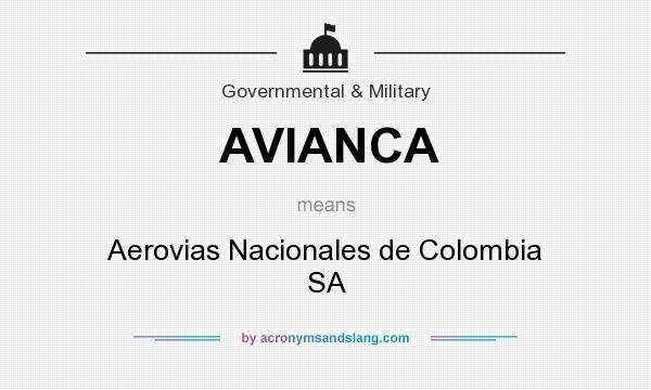 What does AVIANCA mean? It stands for Aerovias Nacionales de Colombia SA