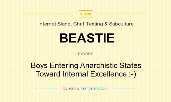 What does BEASTIE mean? It stands for Boys Entering Anarchistic States Toward Internal Excellence :-)