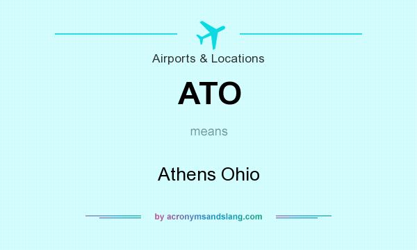 What does ATO mean? It stands for Athens Ohio