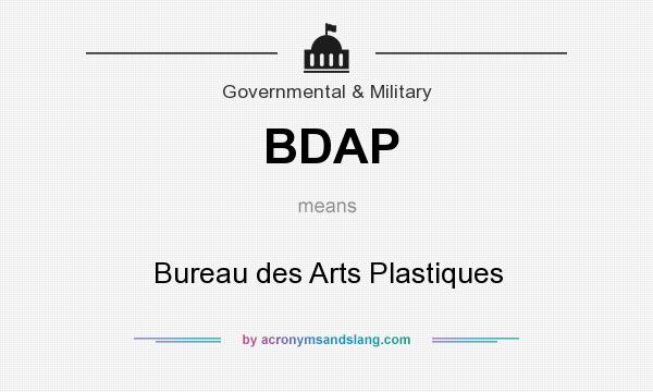 What does BDAP mean? It stands for Bureau des Arts Plastiques