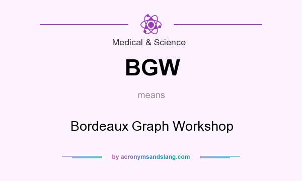 What does BGW mean? It stands for Bordeaux Graph Workshop