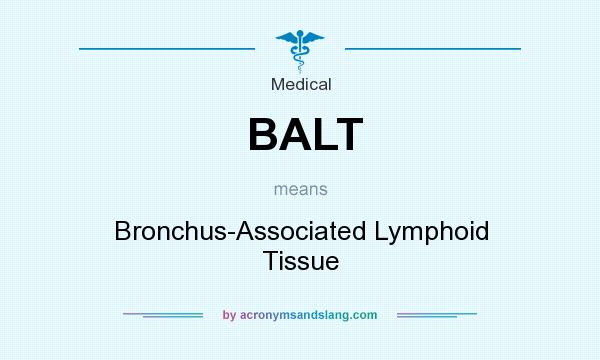What does BALT mean? It stands for Bronchus-Associated Lymphoid Tissue