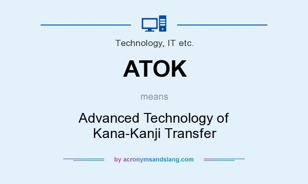 What does ATOK mean? It stands for Advanced Technology of Kana-Kanji Transfer