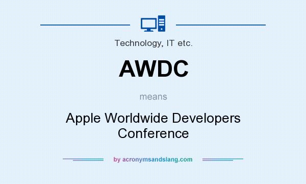 What does AWDC mean? It stands for Apple Worldwide Developers Conference