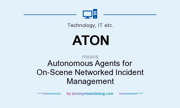 What does ATON mean? It stands for Autonomous Agents for On-Scene Networked Incident Management