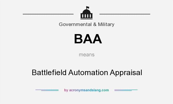 What does BAA mean? It stands for Battlefield Automation Appraisal