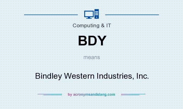 What does BDY mean? It stands for Bindley Western Industries, Inc.