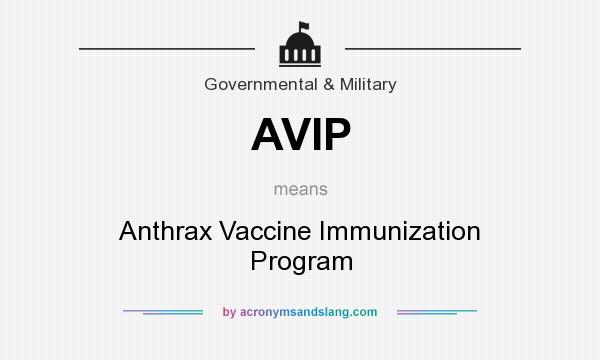 What does AVIP mean? It stands for Anthrax Vaccine Immunization Program