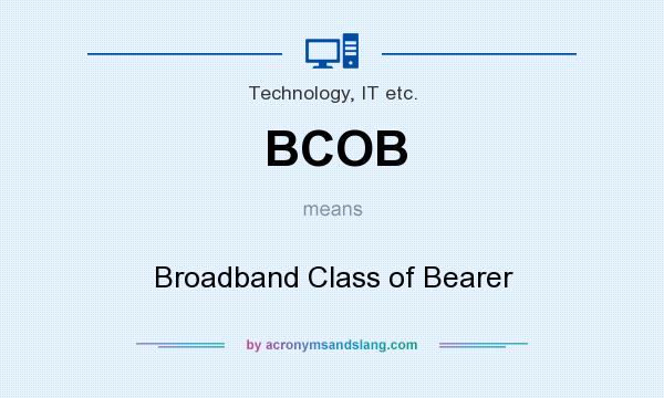 What does BCOB mean? It stands for Broadband Class of Bearer