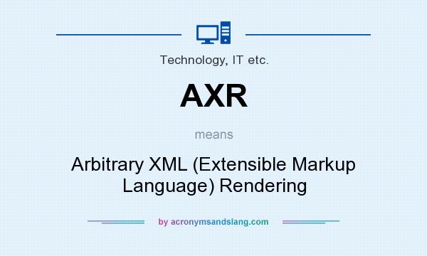 What does AXR mean? It stands for Arbitrary XML (Extensible Markup Language) Rendering