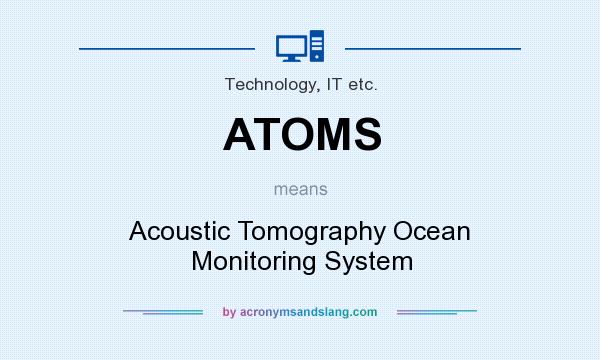 What does ATOMS mean? It stands for Acoustic Tomography Ocean Monitoring System