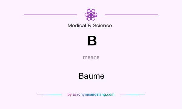 What does B mean? It stands for Baume