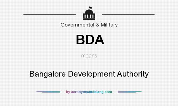 What does BDA mean? It stands for Bangalore Development Authority