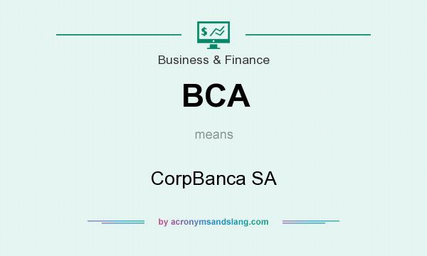 What does BCA mean? It stands for CorpBanca SA