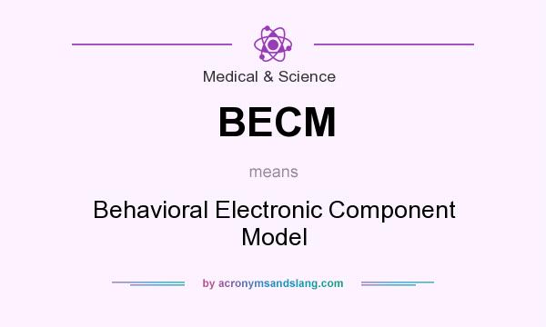What does BECM mean? It stands for Behavioral Electronic Component Model