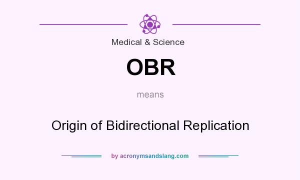 What does OBR mean? It stands for Origin of Bidirectional Replication