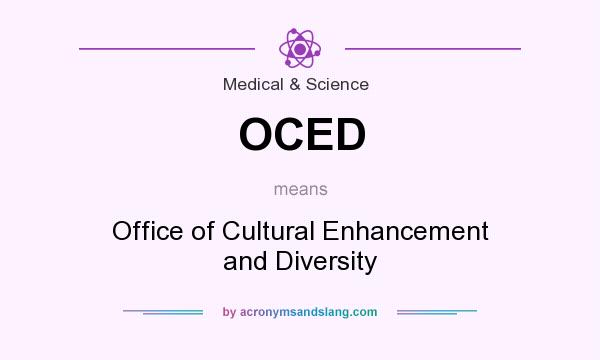 What does OCED mean? It stands for Office of Cultural Enhancement and Diversity