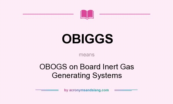 What does OBIGGS mean? It stands for OBOGS on Board Inert Gas Generating Systems