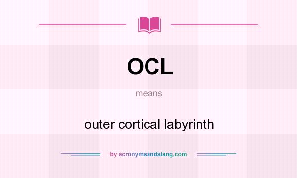 What does OCL mean? It stands for outer cortical labyrinth