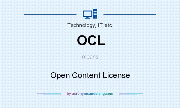 What does OCL mean? It stands for Open Content License