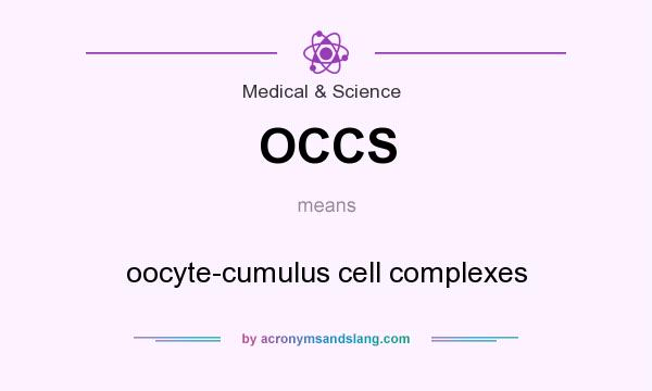 What does OCCS mean? It stands for oocyte-cumulus cell complexes