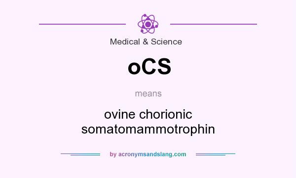 What does oCS mean? It stands for ovine chorionic somatomammotrophin